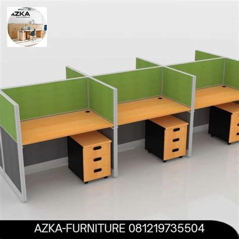 Jual Meja Staff || Pakai partisi kubikel || 6 staff || Tinggi 100 cm ...