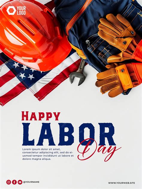 Labor day poster and social media post template | Premium AI-generated PSD