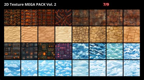 2D Seamless Tileable Textures, Megapack - Vol 2 - Etsy