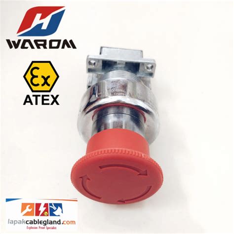 Jual WAROM HA series ATEX Exproof Komponen Push ESD Mushroom utk Exd ...
