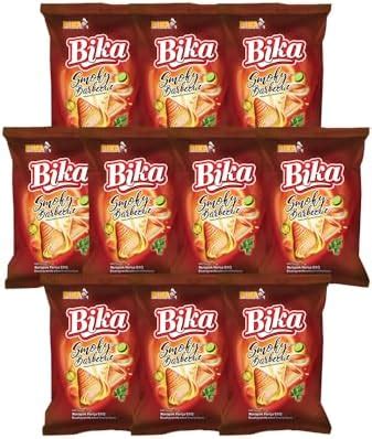 BIKA Smoky Barbecue Flavoured Pyramid Crackers 70 g Pack of 10 : Amazon ...