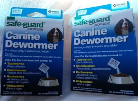 Buy 2 Boxs DOG SafeGuard fenbendazole Canine Dewormer 8 in 1 Treats 20 ...