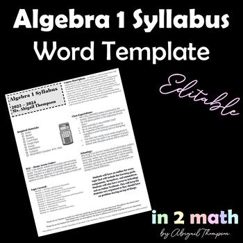 Image result for Algebra Syllabus