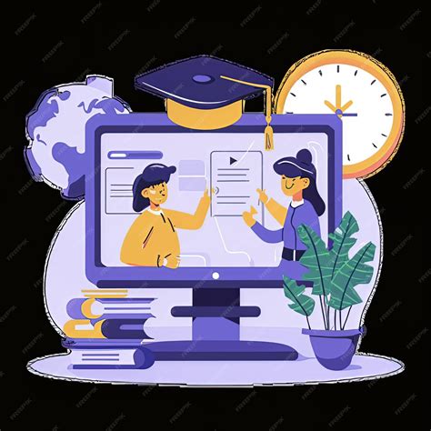 2d векторная иллюстрация выпускной успех колледж обучение учебные курсы ...