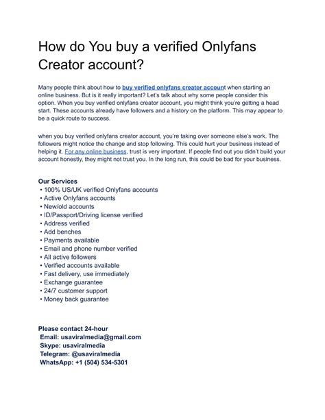 PPT - Top 15 Site To Buy Verified Onlyfans Creator Account In PowerPoint Presentation - ID:14143159