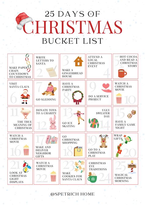 25 Days of Christmas Bucket List - SPetrichHome