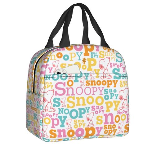 Snoopy Lunch Bag Portable Tote for Lunch – ChildAngle