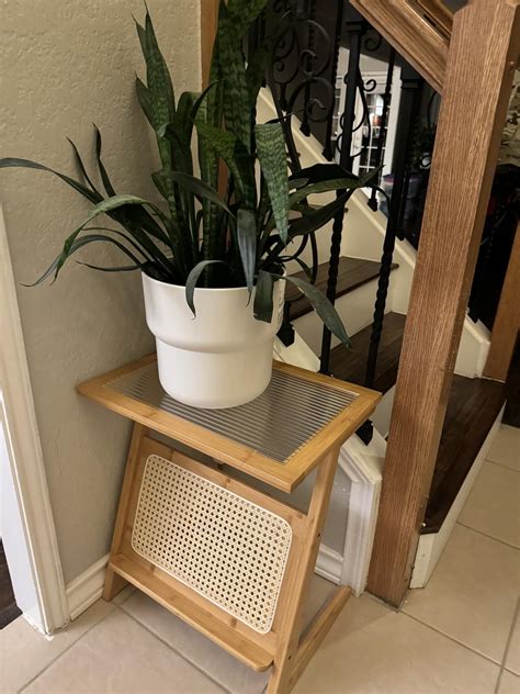Giantex Rattan Side Table, Boho End Table with Glass Top & Magazine Ra ...