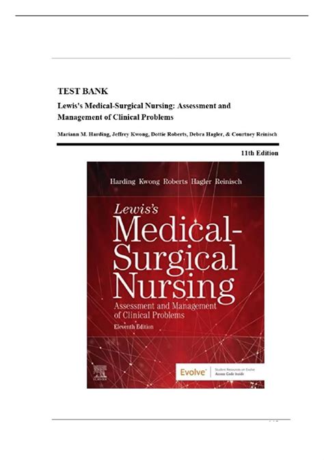 Test Bank - Lewis Medical Surgical Nursing, 11th Edition (Harding, 2020 ...