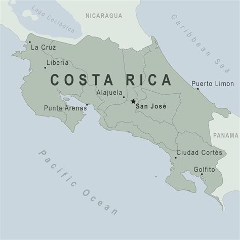 Costa Rica Town Map