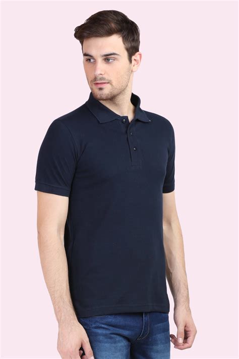 Navy Blue Pique Polo T-Shirt – Nautunkee