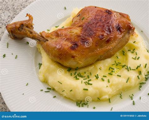 Roasted Chicken Leg Marinated in the Honey, Paprika and Garlic with ...