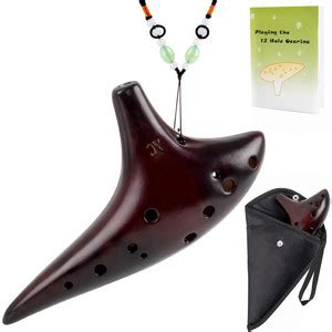 ELEPHANTBOAT Ocarina 12 Holes Alto C Smokey Straw Fired Ceramic ...