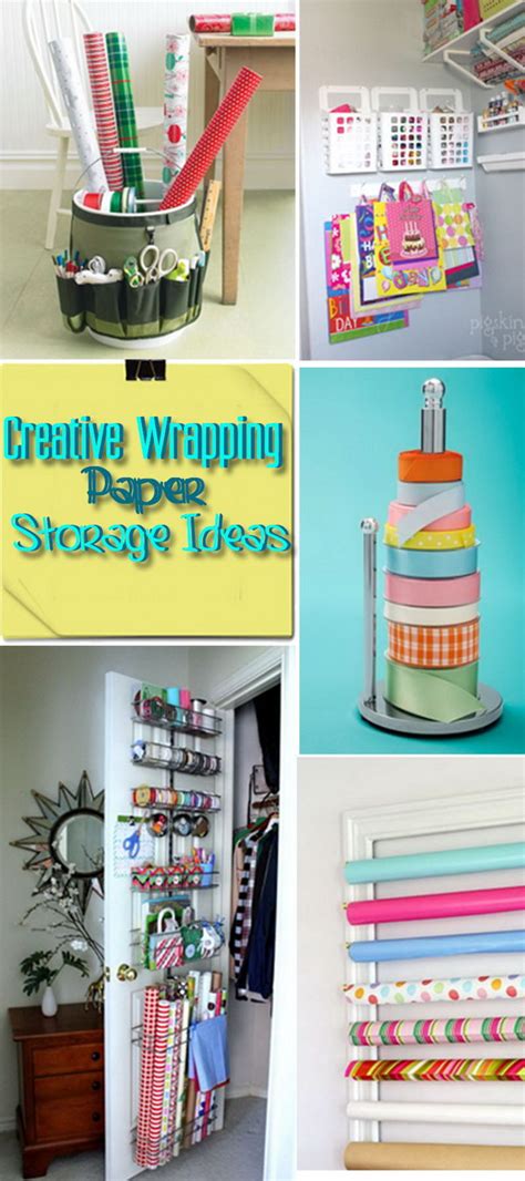 Creative Wrapping Paper Storage Ideas
