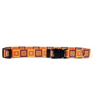 Buy Yellow Dog Design Orange Blocks Dog Collar, Medium-3/4 Wide fits ...
