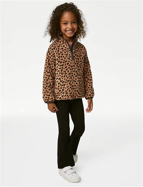 Animal Print Half Zip Fleece (2-8 Yrs)