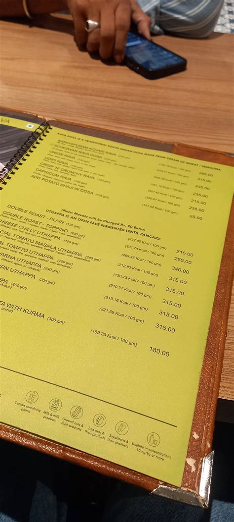 Menu at Sankalp Restaurant - Best south Indian restaurant in Udaipur ...