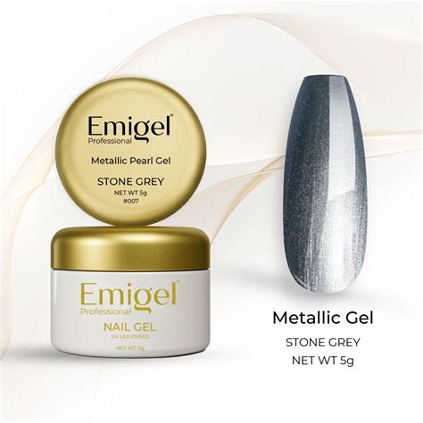 Emigel - Metallic Gel - STONE GREY – Emigel Professional - Nail Art ...
