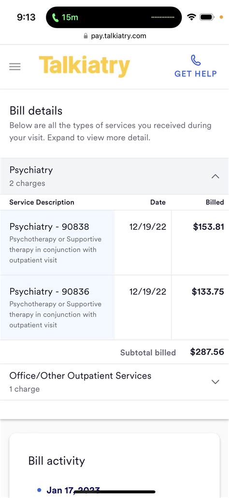 Help understanding bill? I had one video appointment with Talkiatry and ...