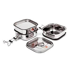 Buy KCL Stainless Steel Leakproof Triple Decker Lunch Box Small - 1 ...