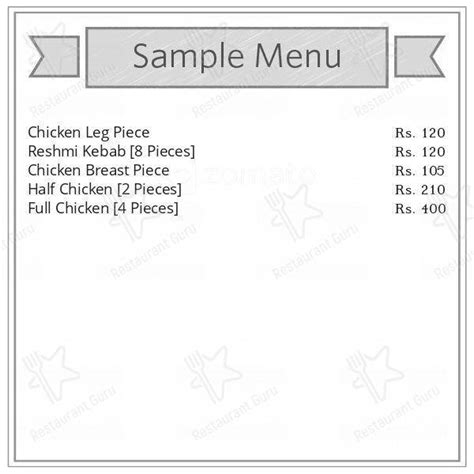 Menu at Punjabi Tandoor (Roasted Chicken), Jamshedpur