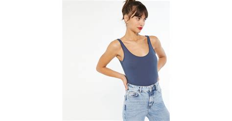 Navy Scoop Neck Vest | New Look