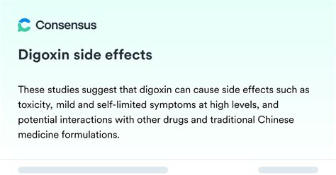 Image result for Digoxin Side Effects