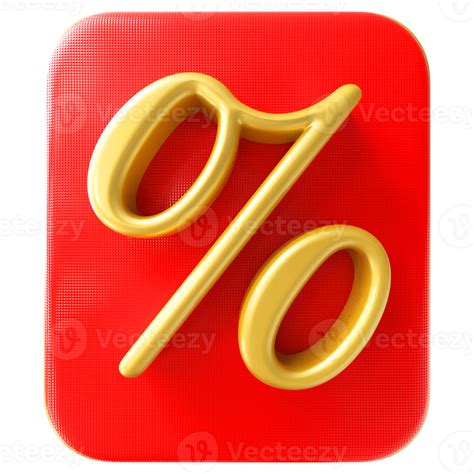 Icon 3D Percent Symbol 46598375 PNG