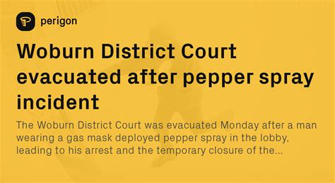 Woburn District Court evacuated after pepper spray incident | Perigon
