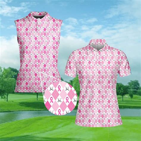 Breast Cancer Awareness Pink Golf Polo Shirt for Women, Funny Pink ...