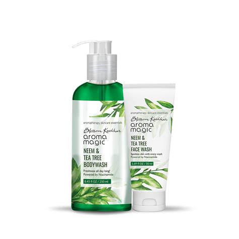 Aroma Magic Neem & tea tree body wash 250 ml & Face wash 50 ml Combo ...