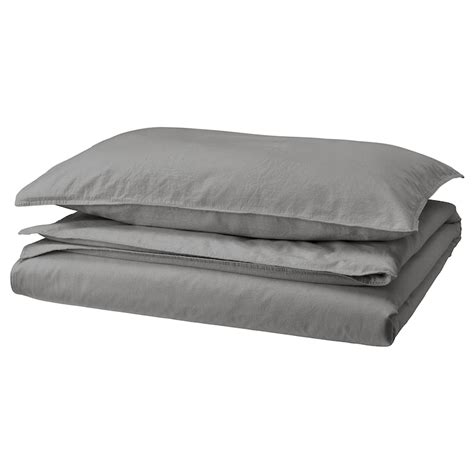 ÄNGSLILJA duvet cover and pillowcase, grey, 150x200/50x80 cm (59x79 ...
