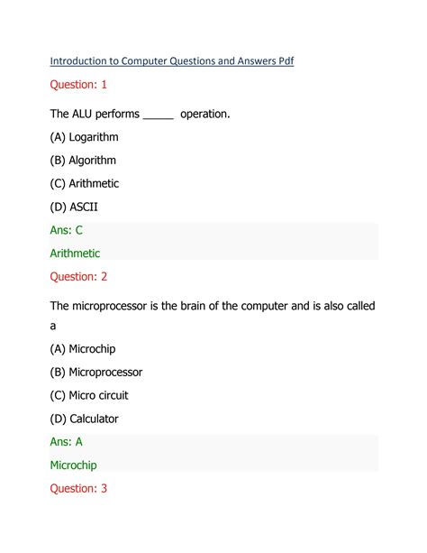Computer Related Questions and Answers 的图像结果