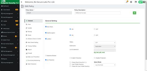 Admin Console | Net Protector Antivirus