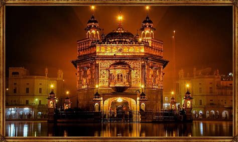 Golden Temple Canvas Wall Painting Size 24" inch by 40" inch Through ...