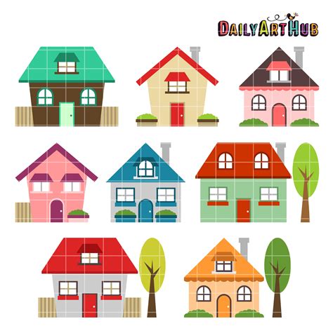 Group Of Houses Clip Art