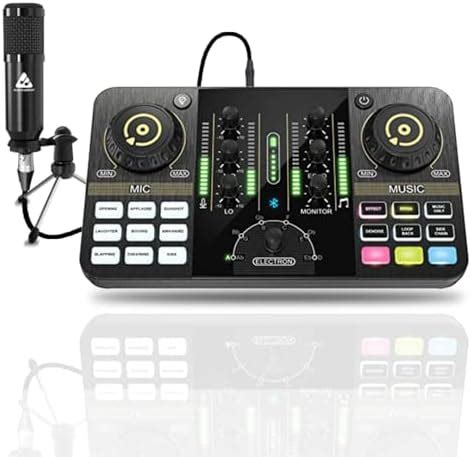 MAONO Gaming Audio Mixer, Streaming RGB PC Mixer with XLR Microphone ...