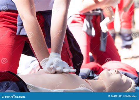 CPR - Cardiopulmonary Resuscitation and First Aid Class Stock Image ...