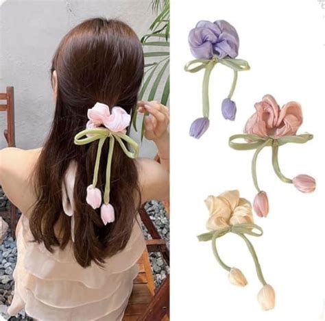 Beauty Flow Tulip Scrunchies For A Aesthetic Look For Girls and Women ...