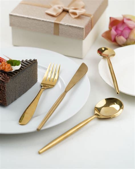 Folkstorys - Gold finished Cutlery