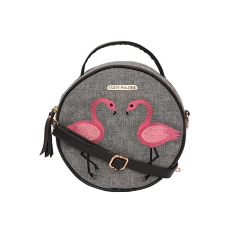 Buy Bagsy Malone Flamingo Embroidery Full Moon Sling Bag - Grey Online