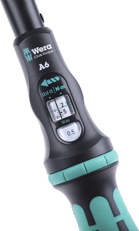 75605 Wera | Wera Click-Torque A 6 Click Torque Wrench, 2.5 → 25Nm, 1/4 ...