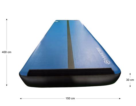 Airtrack Dmuchana Mata Gimnastyczna Master 400 X 150 X 30 Cm Blue-Black ...