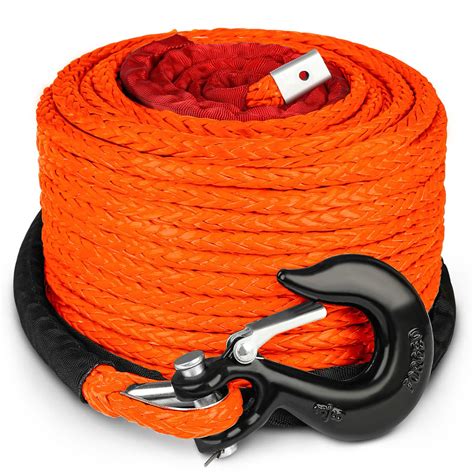 Snapklik.com : STEGODON 3/8 X 60ft Synthetic Winch Rope 19,854lbs Dyneema Winch Cable Line