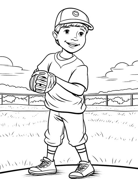 Baseball Coloring Pages 的图像结果