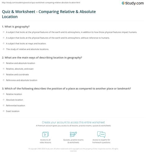 Absolute Location Meaning