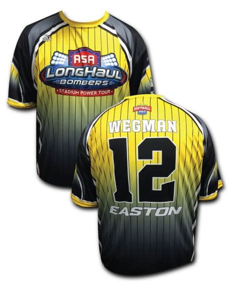 Yellow and Black Softball Jersey with Number 12