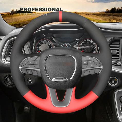 Diy Hand-sewn Suede Leather Steering Wheel Cover For Dodge Challenger Charger Durango Car ...