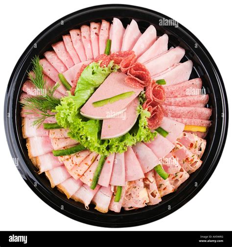 Luncheon meat platter, cold cuts Stock Photo - Alamy