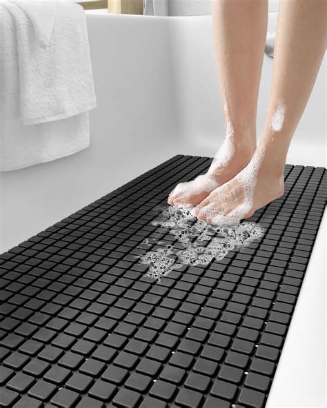 DEXI Bath Tub Shower Mat Non-Slip 16 x 39 Extra Long Bathtub Mats ...
